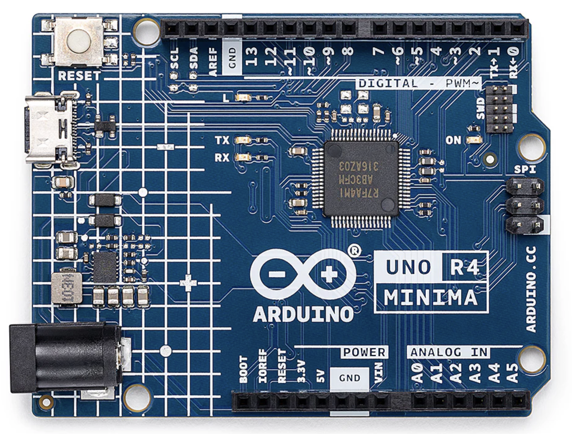 Arm Cortex microcontroller in its native environment, an Arduino UNO R4 Minima
