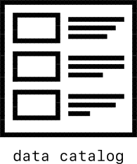 An icon representing a data catalog
