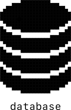 Database icon from a data engineering architecture diagram