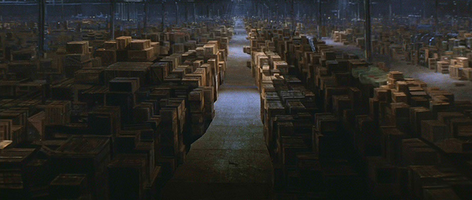A zoomed out image of a vast warehouse, full of boxes where
The Ark of the Covenant was stored in the closing credits of Indiana Jones
